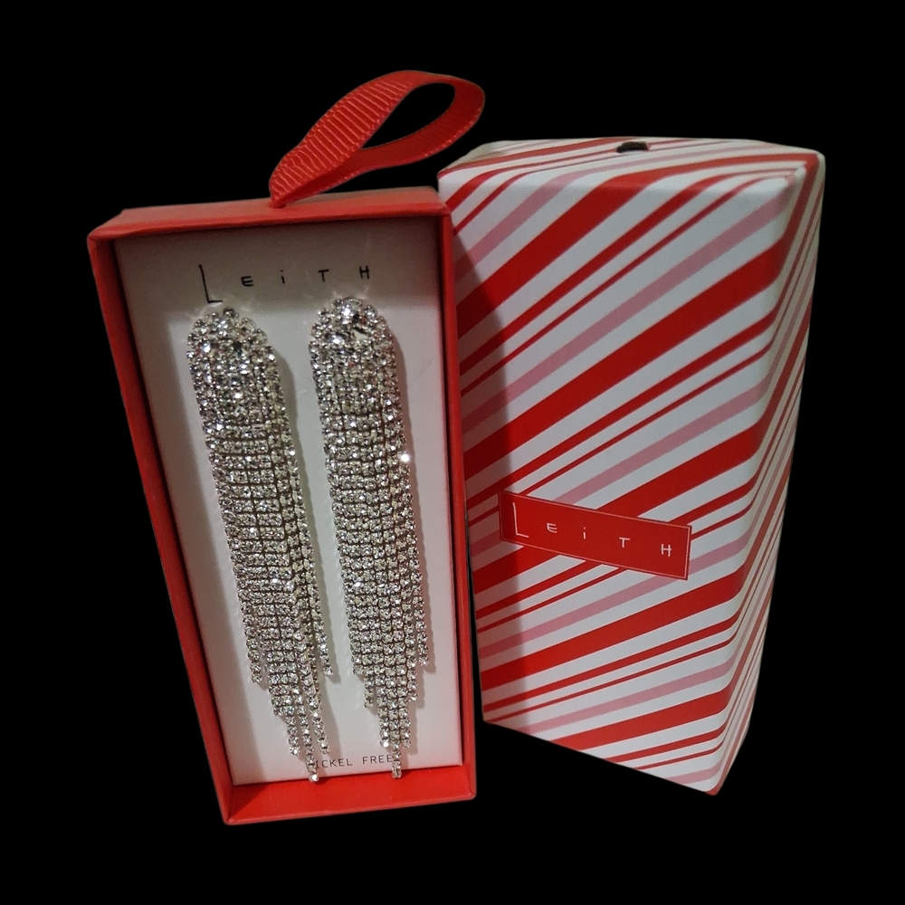 Leith Silver Crystal Earrings